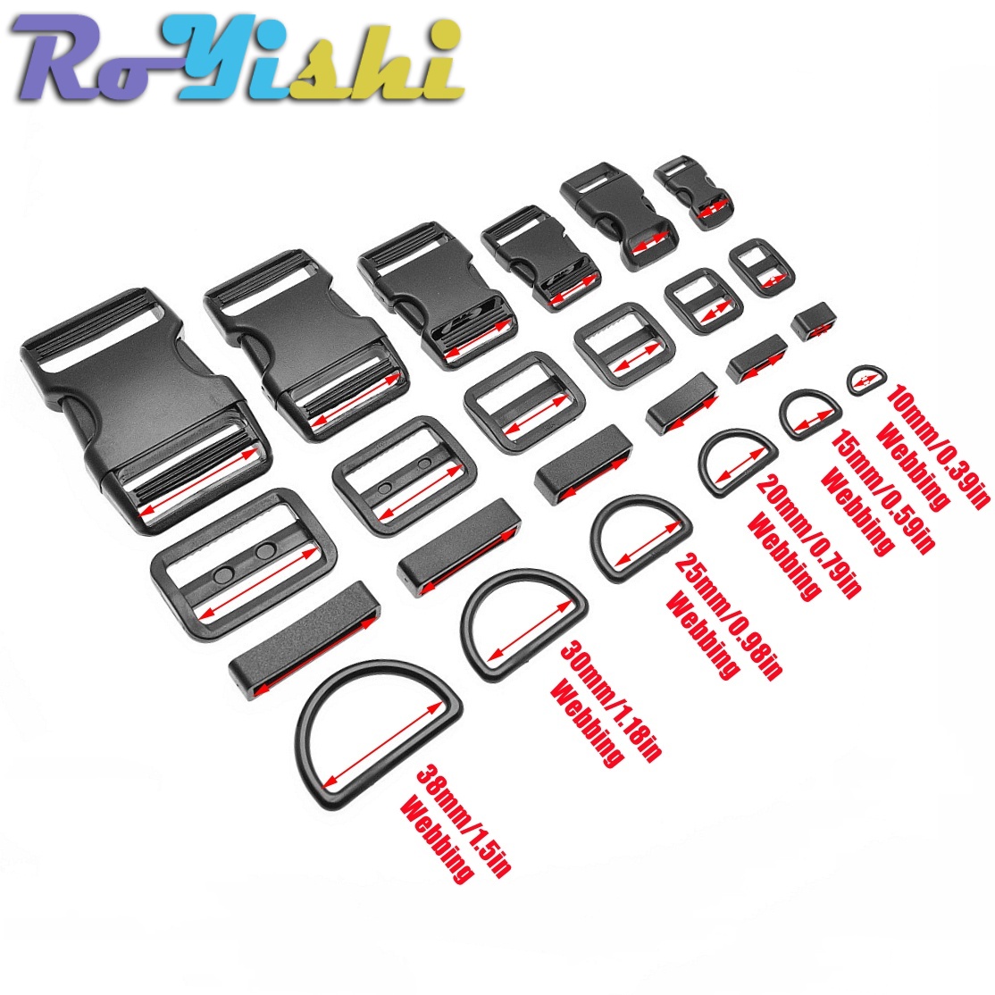 1-10 Set Plastic Side Release  - Belt Buckle Blank ulasan dan harga