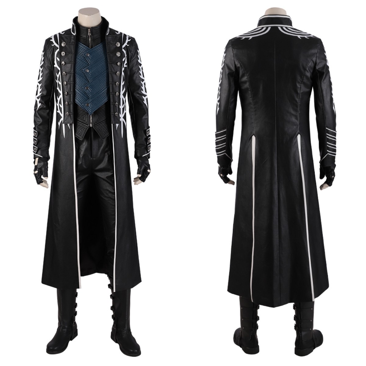 Game DMC 5 Vergil Cosplay Cost - Leather Work Vest ulasan dan harga