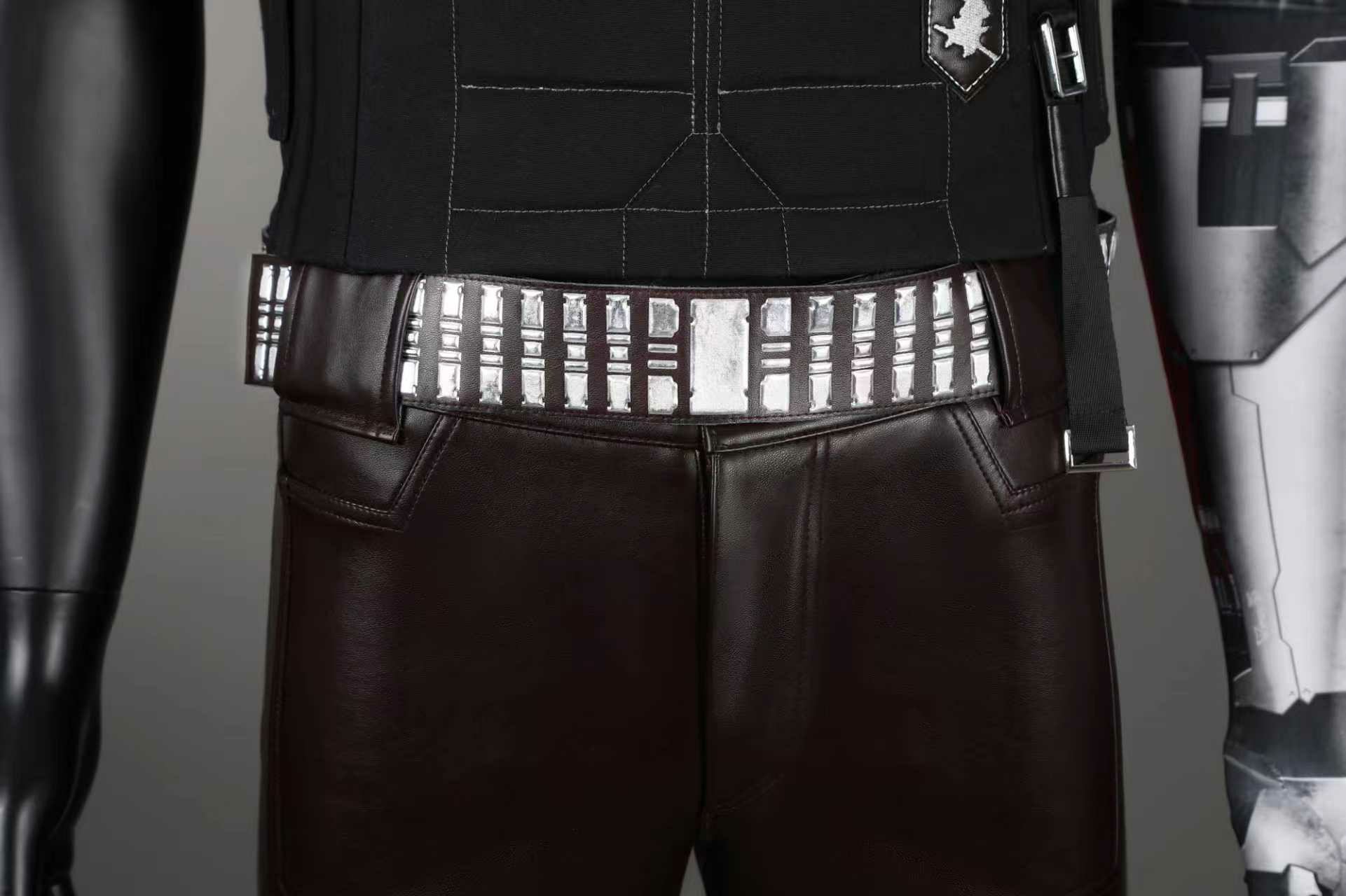 Johnny silverhand Cosplay Cost - Leather Work Vest ulasan dan harga
