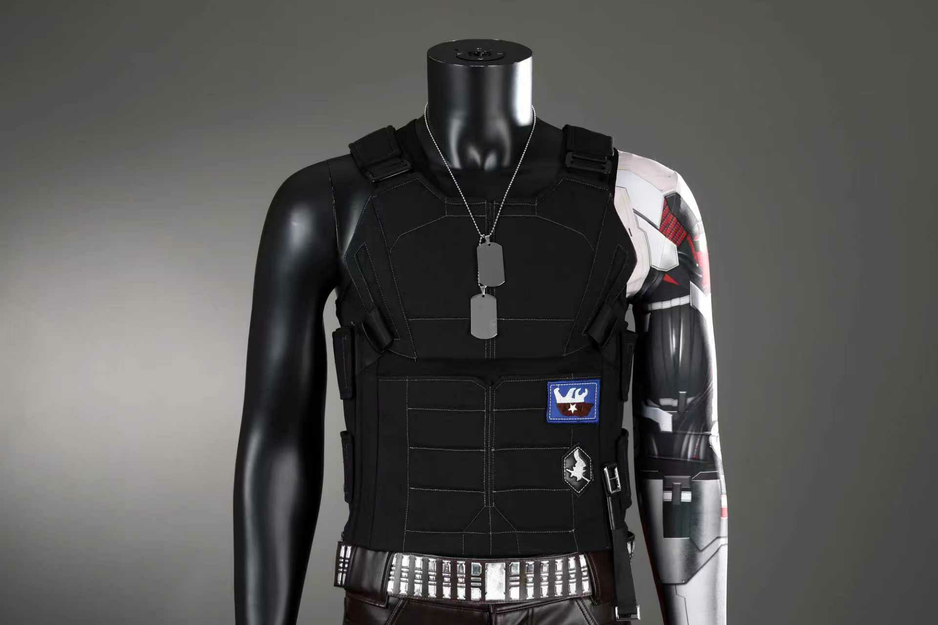 Johnny silverhand Cosplay Cost - Leather Work Vest ulasan dan harga