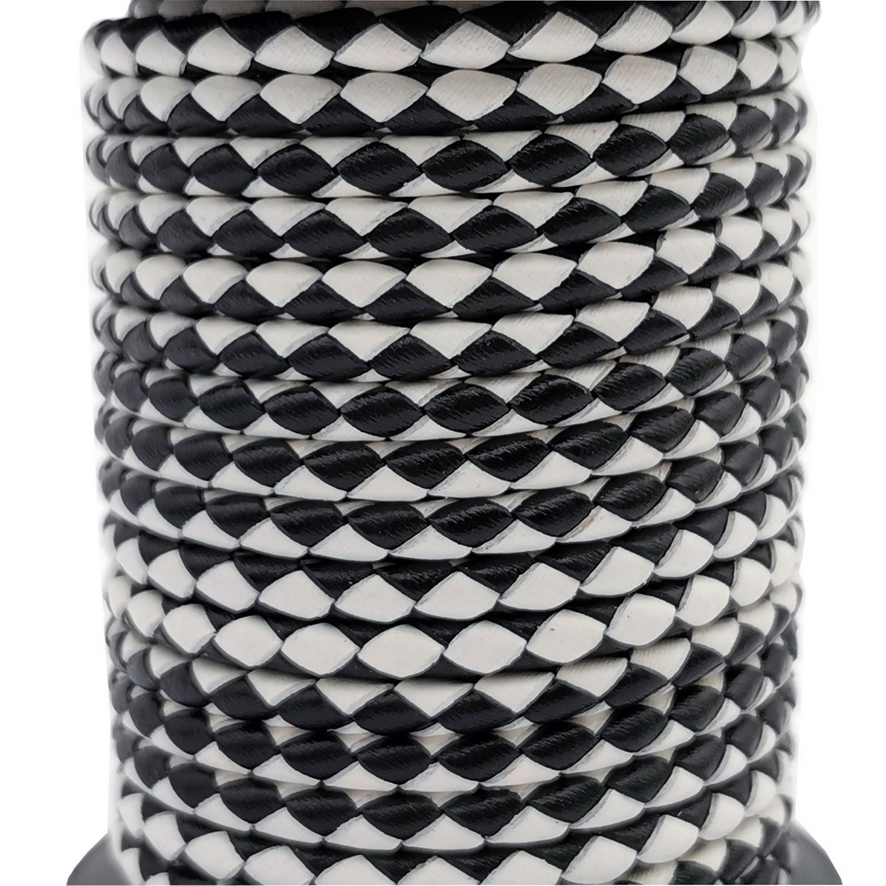 Aaazee 2 Yards 4mm Round Black - Leatherwork Jewelry ulasan dan harga