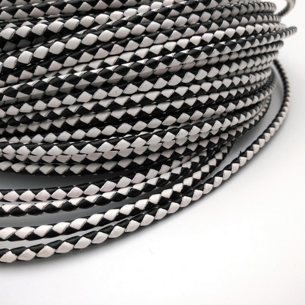 Aaazee 2 Yards 4mm Round Black - Leatherwork Jewelry ulasan dan harga