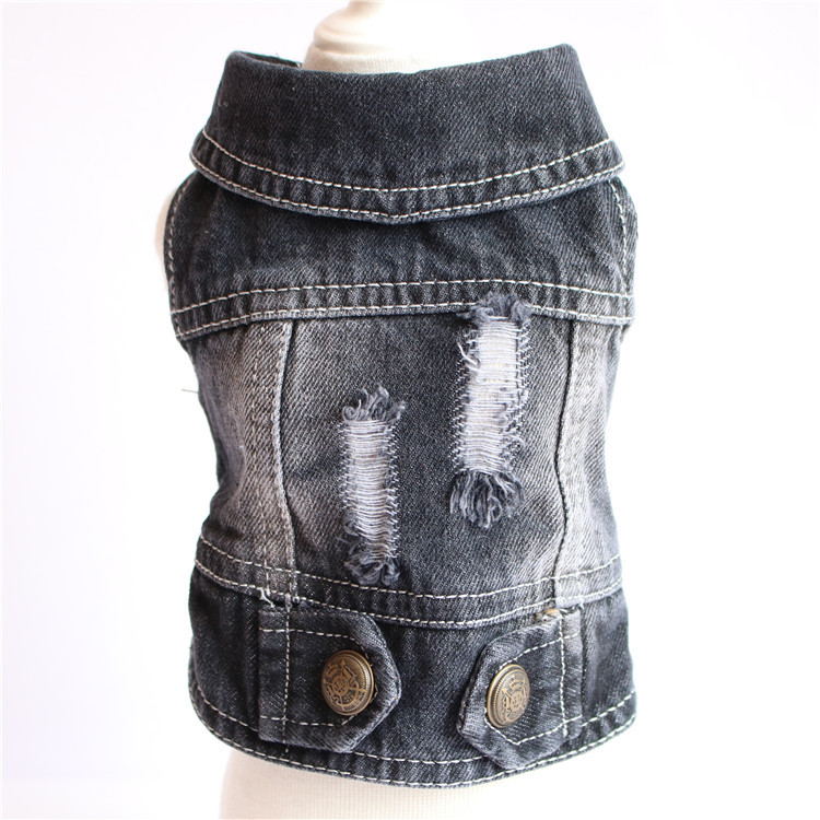 Wholesale Pet Clothes Fashion  - Leather Work Vest ulasan dan harga