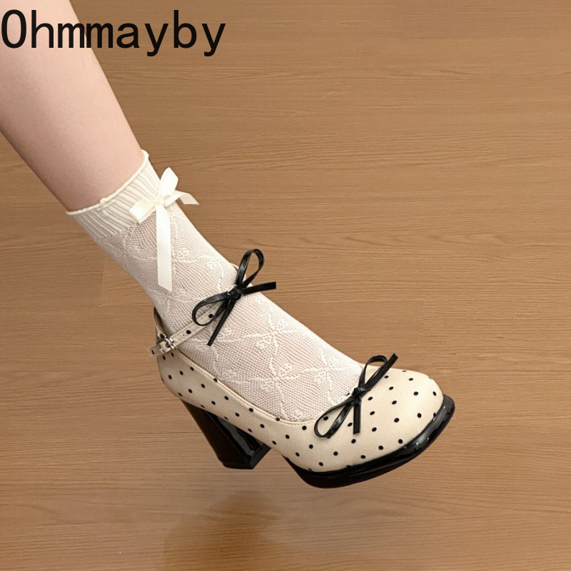 Platform Thick Heel Women Mary - Belt Buckle Blank ulasan dan harga