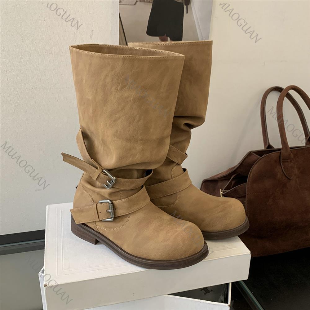 Spring Autumn Chunky Heel Thig - Belt Buckle Blank ulasan dan harga