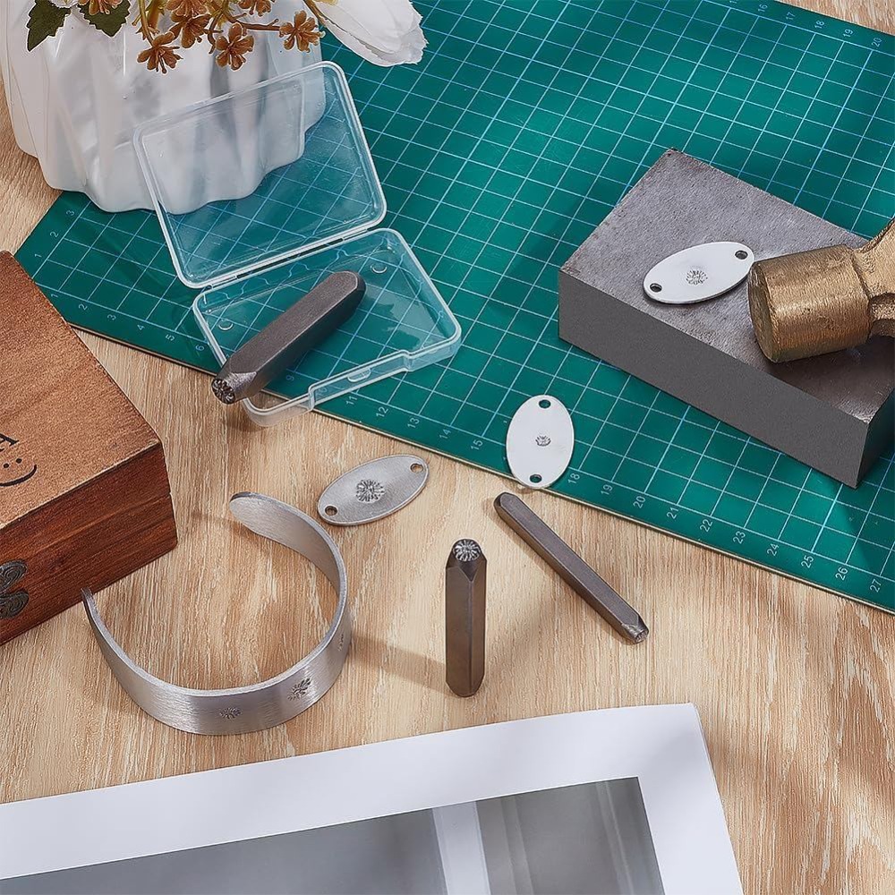 3Pcs Metal Punch Stamp Heart M - Leatherwork Jewelry ulasan dan harga