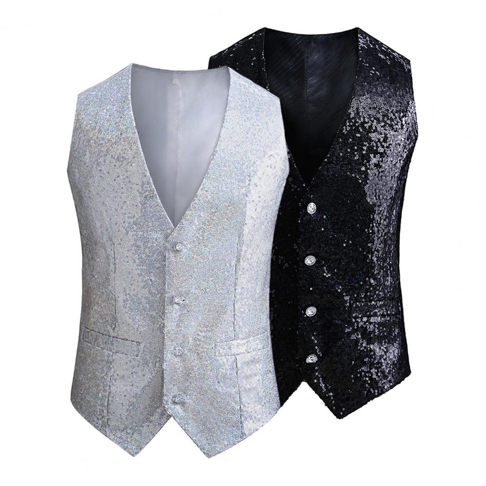 Mens Suit Vests Sequined Tank  - Leather Work Vest ulasan dan harga