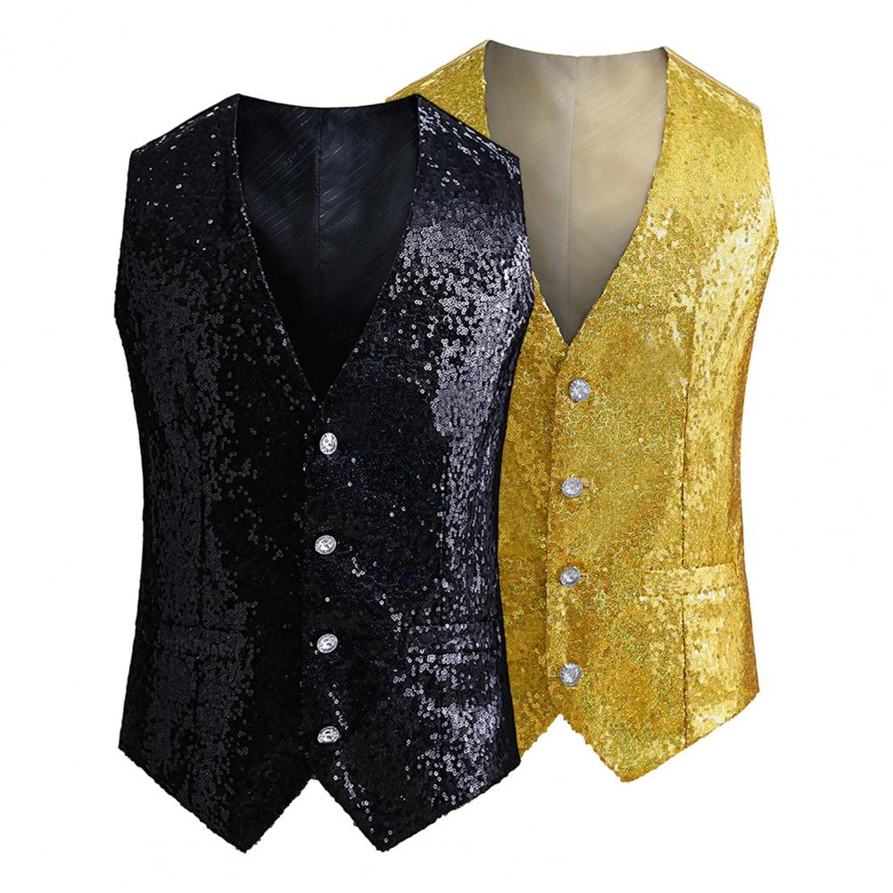 Mens Suit Vests Sequined Tank  - Leather Work Vest ulasan dan harga