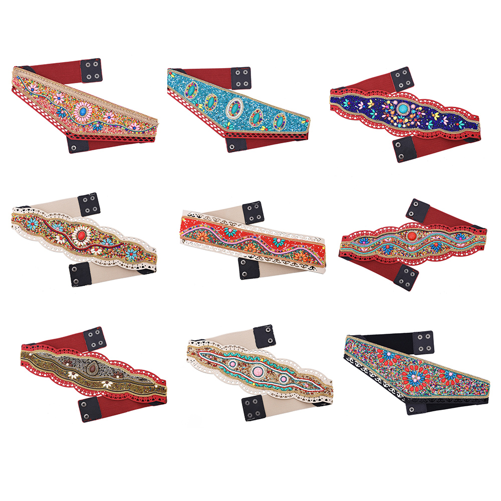 Colorful Rice Beads Waist Belt - Leatherwork Jewelry ulasan dan harga