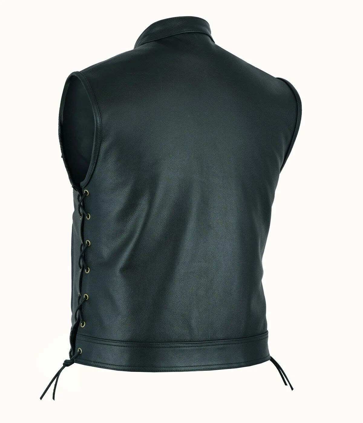 Vest Leather Punk Fashion Casu - Leather Work Vest ulasan dan harga