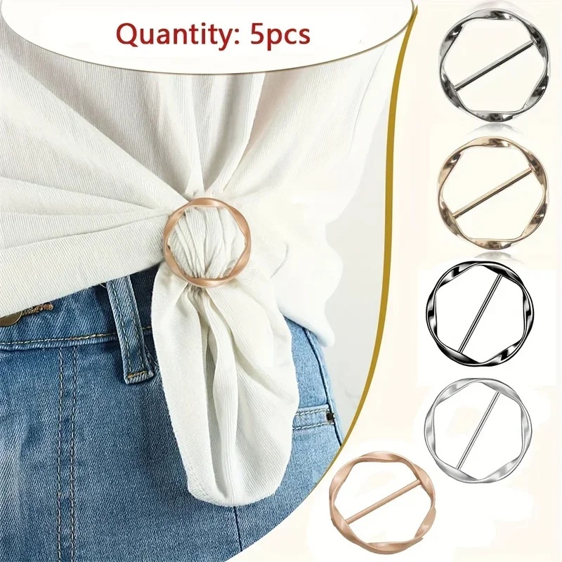 5pcs Fashion Metal Round Circl - Belt Buckle Blank ulasan dan harga