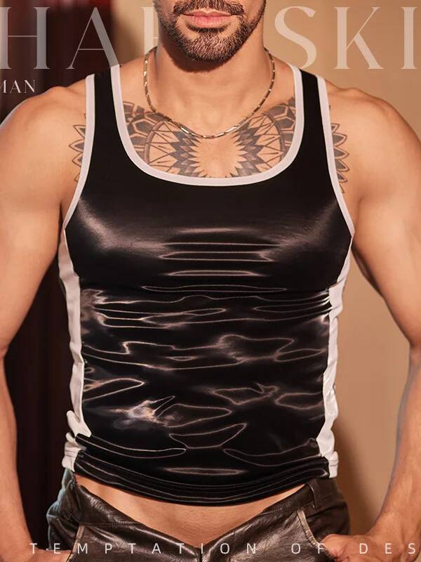 Sports Vest Men's Tight-Fittin - Leather Work Vest ulasan dan harga