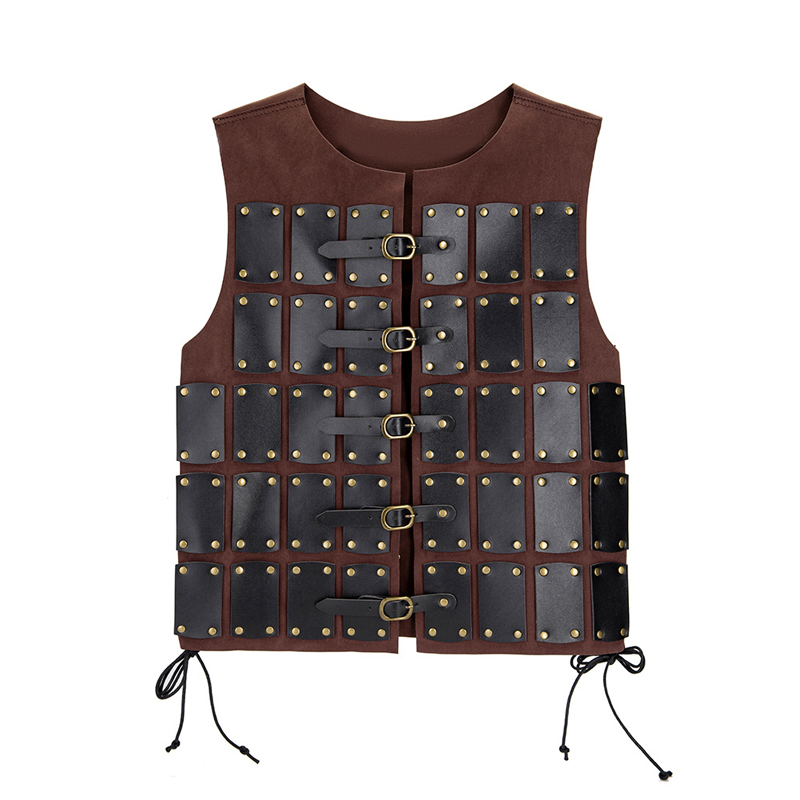 Medieval Viking Pirate Knight  - Leather Work Vest ulasan dan harga